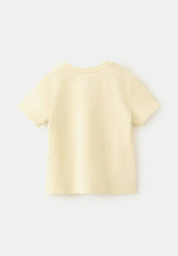 Футболка с принтом Mango Kids, пастельно-желтый — фото 2