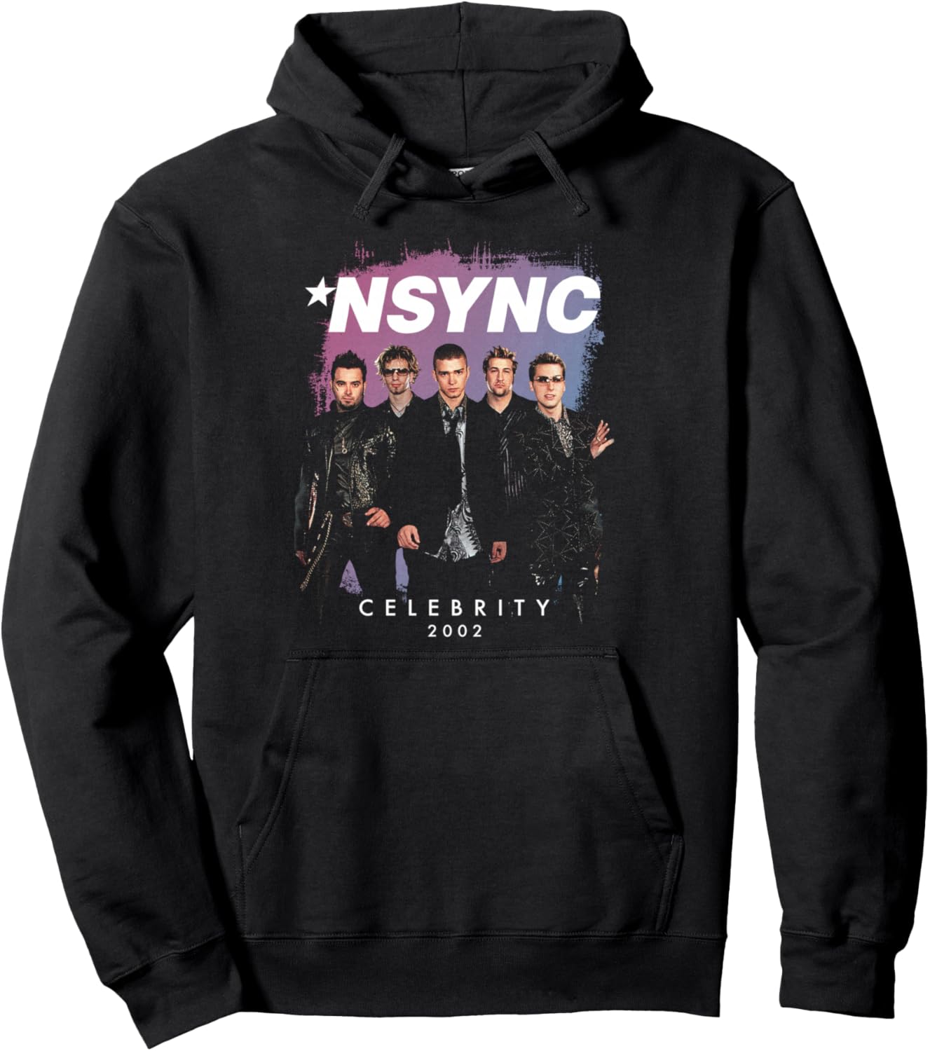 

Официальная толстовка NSYNC с изображением знаменитостей из альбома 2002 года, черная, Черный, Официальная толстовка NSYNC с изображением знаменитостей из альбома 2002 года, черная