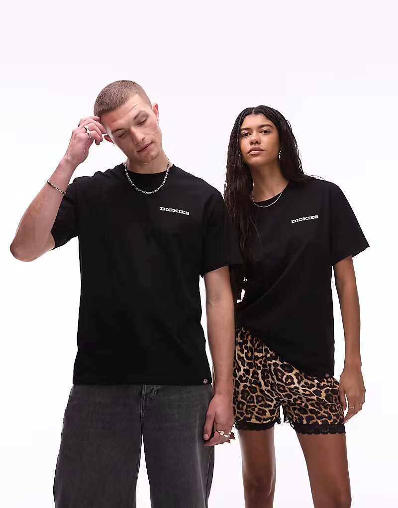

Футболка Dickies с графическим принтом на спине в черном цвете