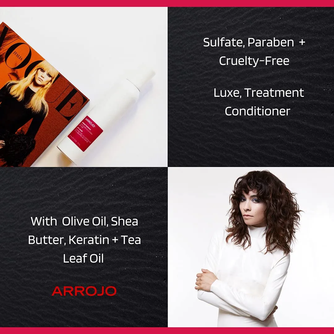 ARROJO Whipped Treatment Hair Color Conditioner - глубокий кондиционер для окрашенных волос, сохраняет блеск и сияние, 213 г, olive — фото 3