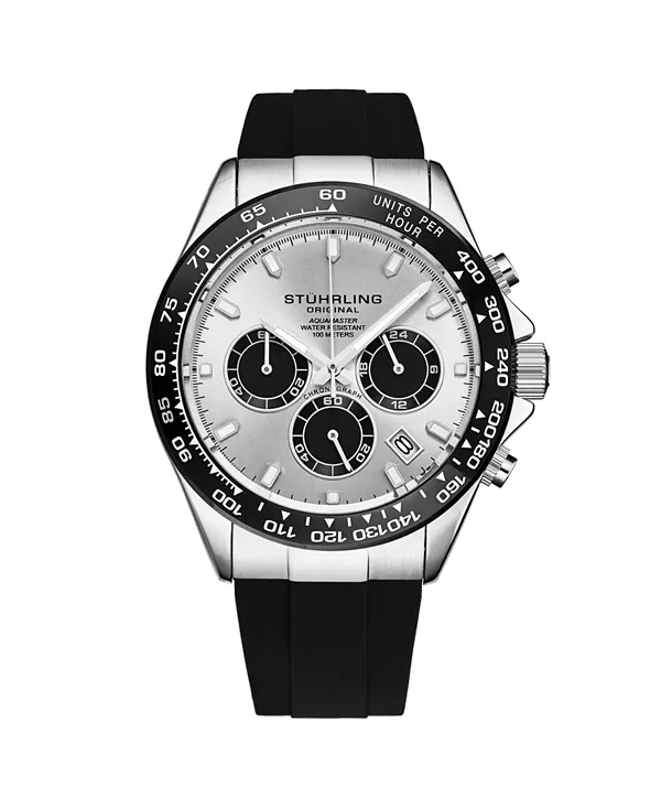 

Мужские кварцевые часы-хронограф Aquamaster 4042 42 мм Stuhrling, silver