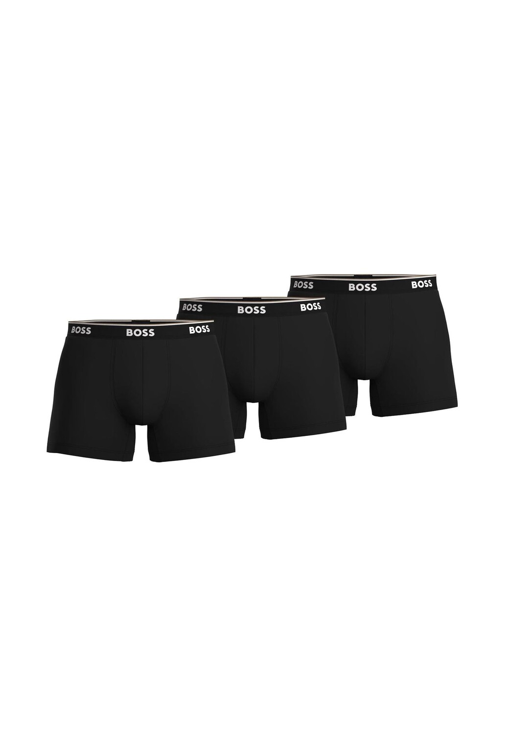 

Мужские боксеры, 3 шт. в упаковке - B-Boxer Briefs 3P Power, хлопок стрейч, логотип BOSS, черный