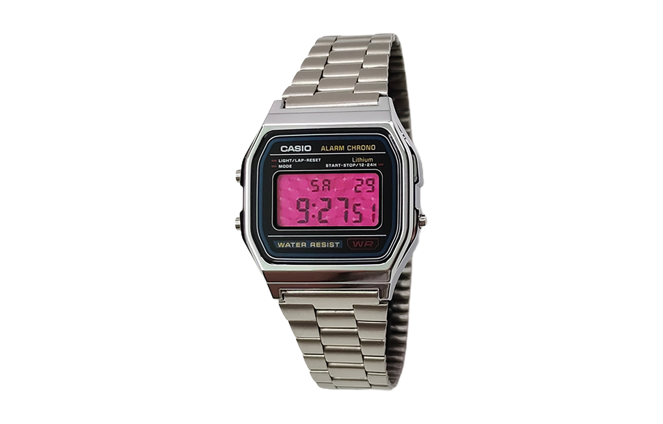 

CASIO Мужские часы Retrofit Series с кварцевым механизмом, стальной браслет, черный циферблат