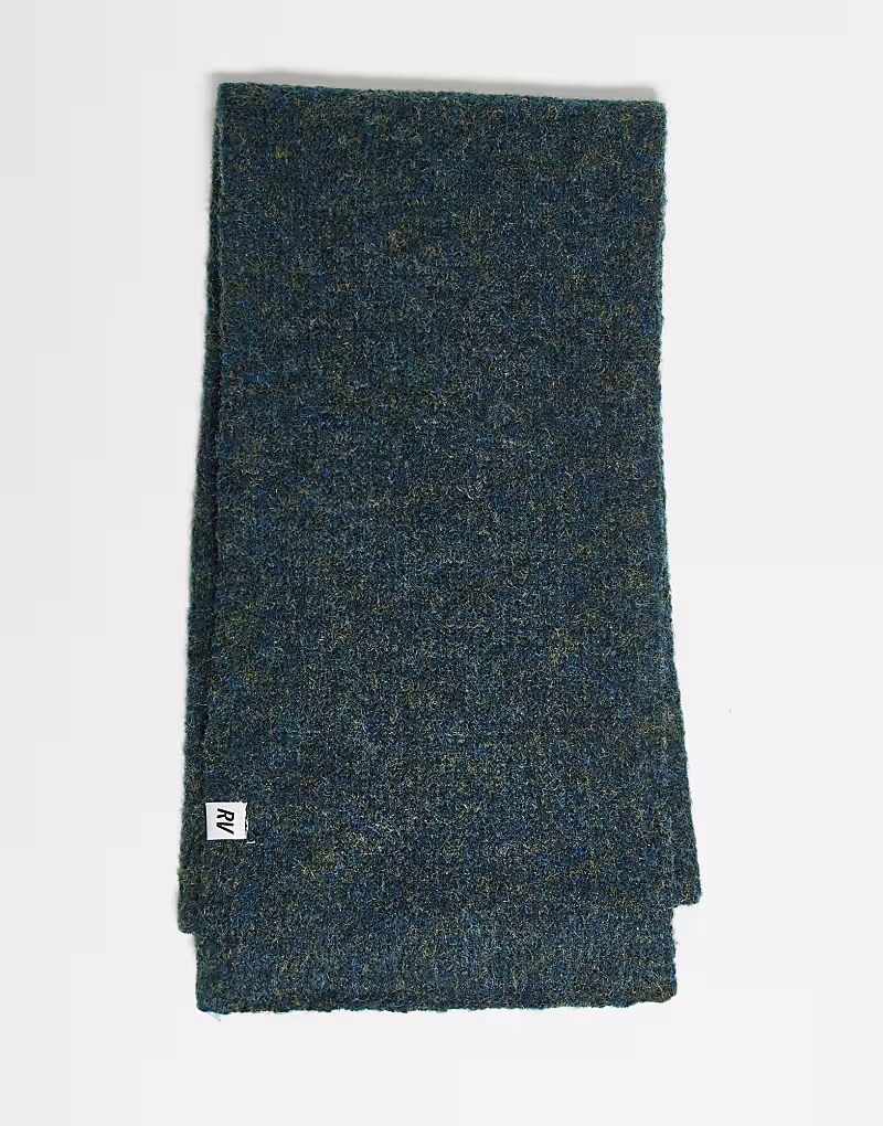 

Винтажный шарф унисекс с фирменной символикой в бирюзовом цвете Reclaimed Vintage