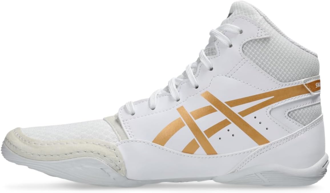 Детские борцовские кроссовки Asics Snapdown 4 для школьников, белый — фото 4