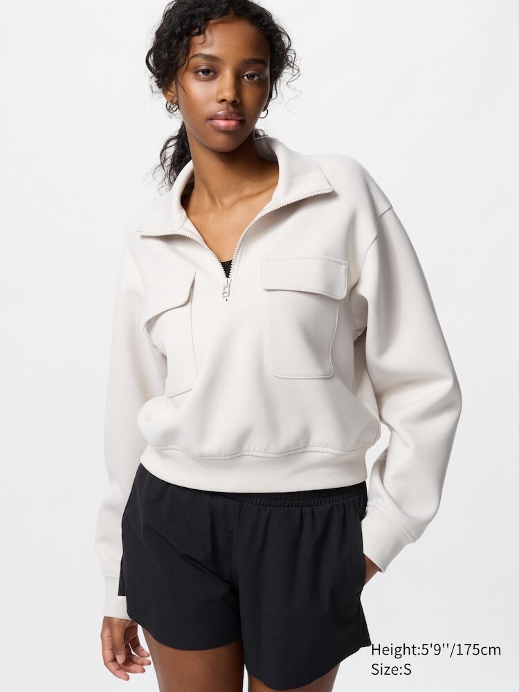 

Рубашка dry sweat с молнией Uniqlo, цвет 02 серый