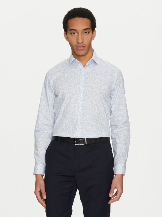

Рубашка облегающего кроя K10K114314 Calvin Klein, голубой