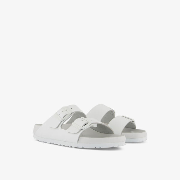 Сандалии из кожи с двойным ремешком Arizona Birkenstock, белый — фото 3