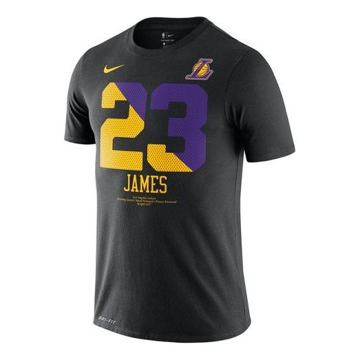 

Футболка Nike Dri-FIT LeBron James Basketball Sports Printing Quick Dry Round Neck Short Sleeve Black, черный