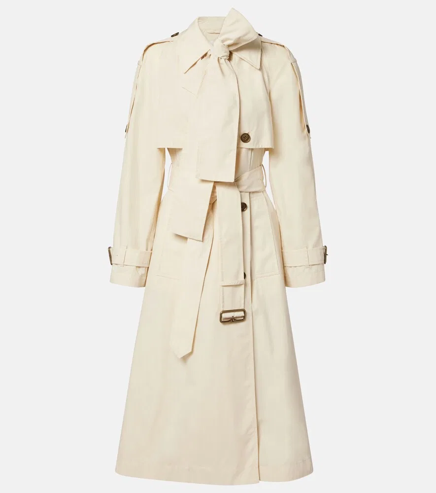 Тренч Burberry, женский, бежевый, с поясом