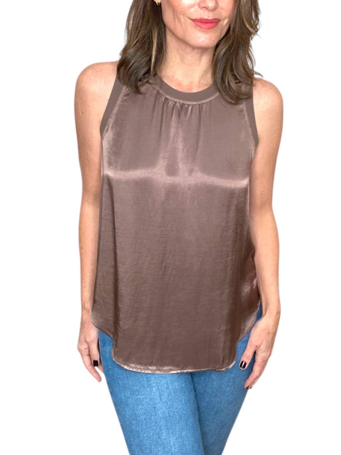 

Футболка Shay с резинкой по краю, цвет булыжник Michael Stars, Cobblestone