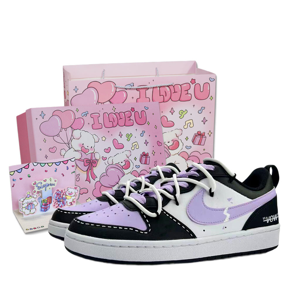 

Кеды, обувь для скейтборда Court Borough 2, женская, низкая Nike, цвет Light Purple [Energetic Puppy Gift Box]