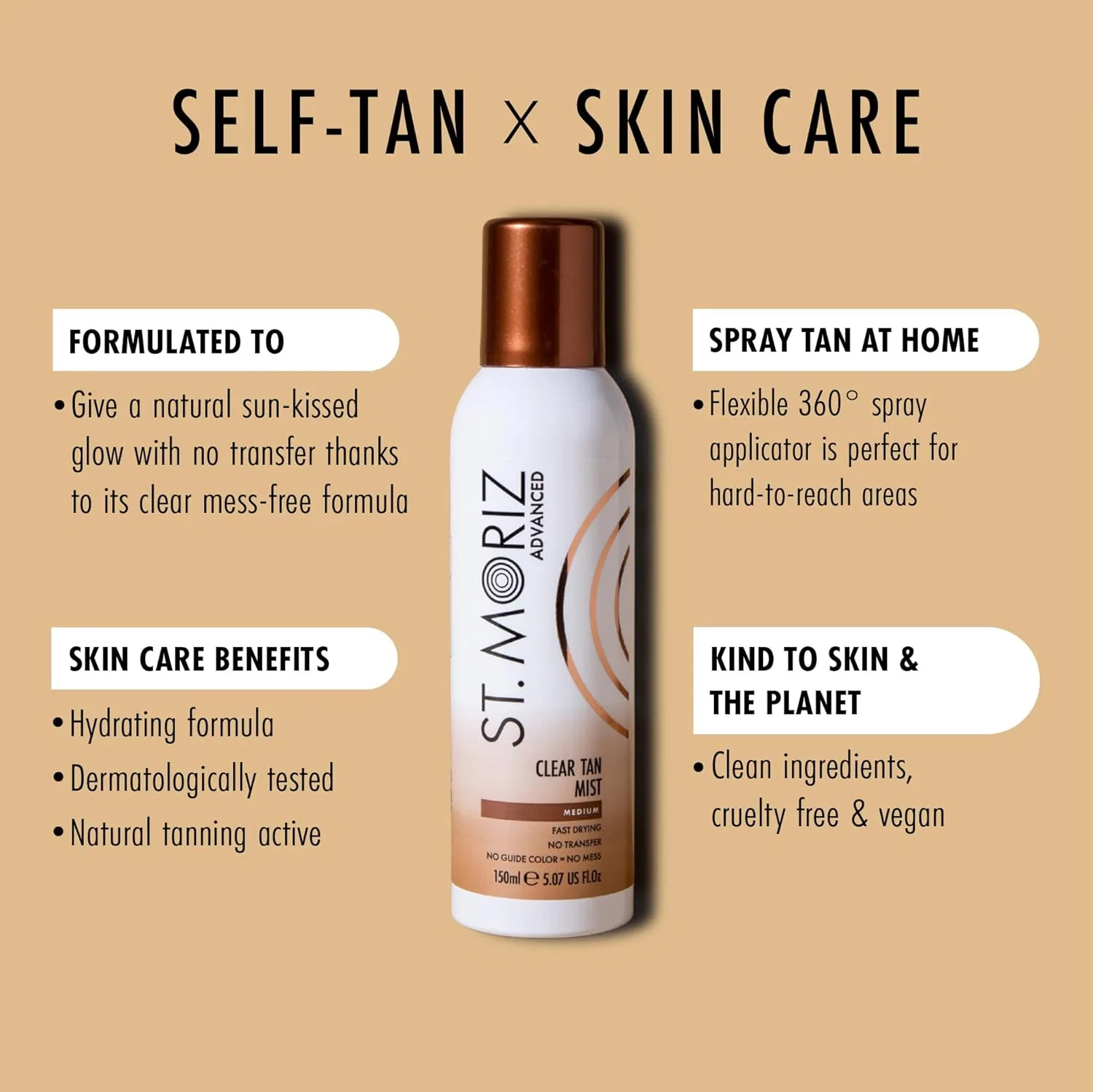 Спрей-автозагар «Advanced Spray Tan in a Tin» (средний оттенок) от St Moriz St. Moriz — фото 2