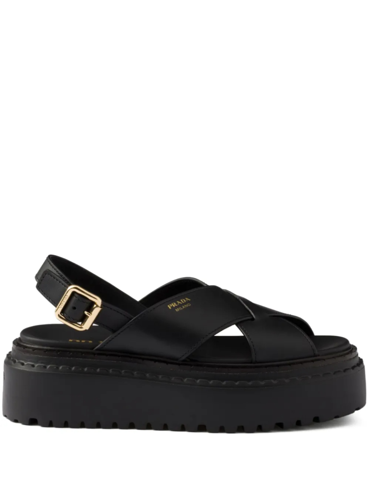 Prada кожаные сандалии, черный