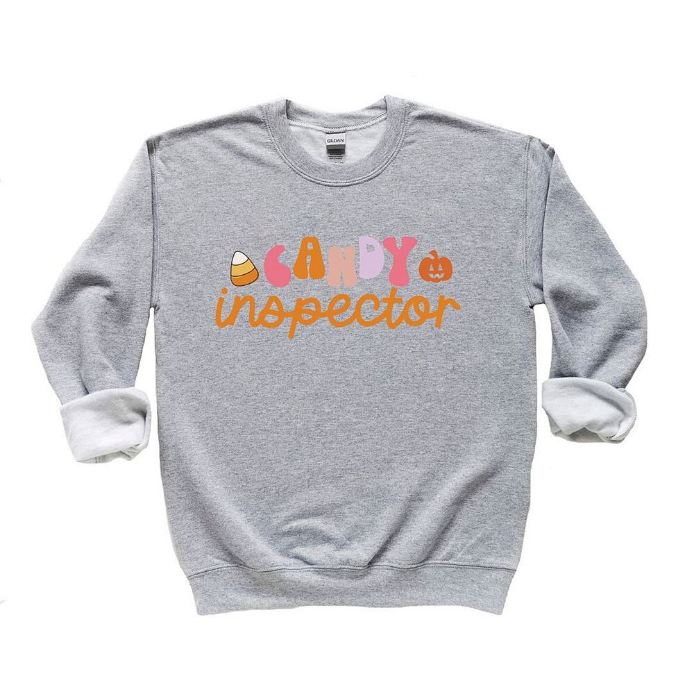 

Яркий молодежный свитшот с рисунком Candy Inspector The Juniper Shop, цвет Heather Grey