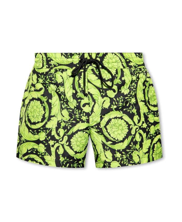 

Плавки с барочным принтом Versace, зеленый