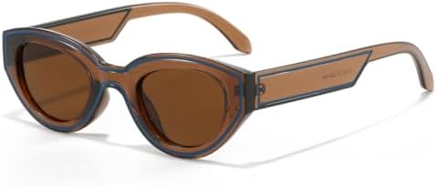 

Солнцезащитные очки Polygon 2026 для женщин, винтажный градиент, конфетные оттенки, «кошачий глаз», модные очки для путешествий, защита от ультрафиолета UV400 MTZJH, Brown