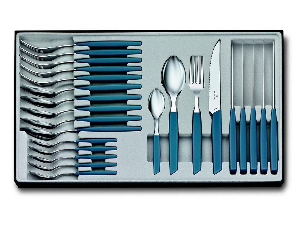 

Набор столовых приборов Victorinox Swiss Modern, 24 предмета, синий Victorinox Swiss Army