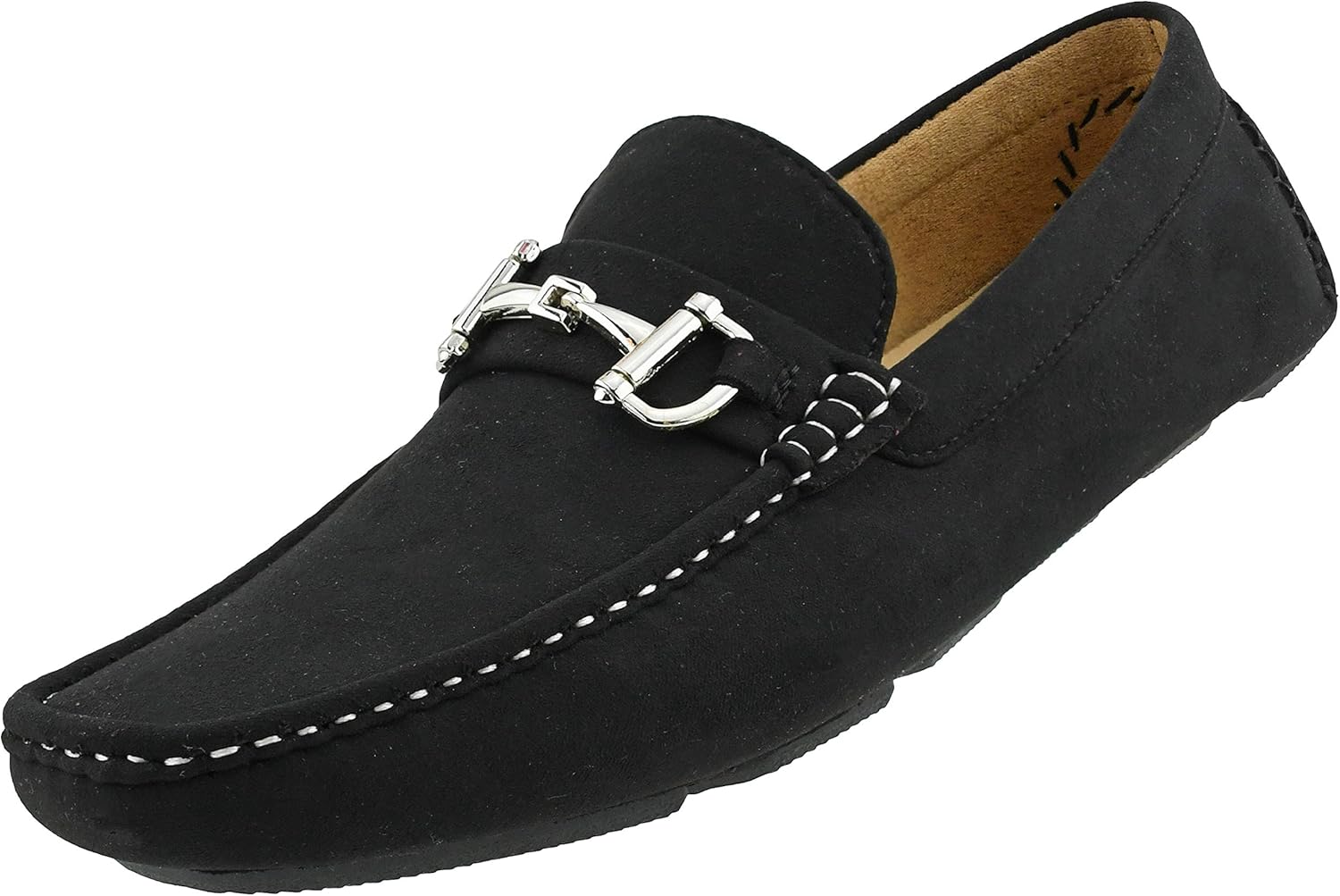 

Мужские повседневные слипоны Amali Walken, мокасины для вождения с серебряной пряжкой, доступны из мягкого микрофибры и искусственной кожи