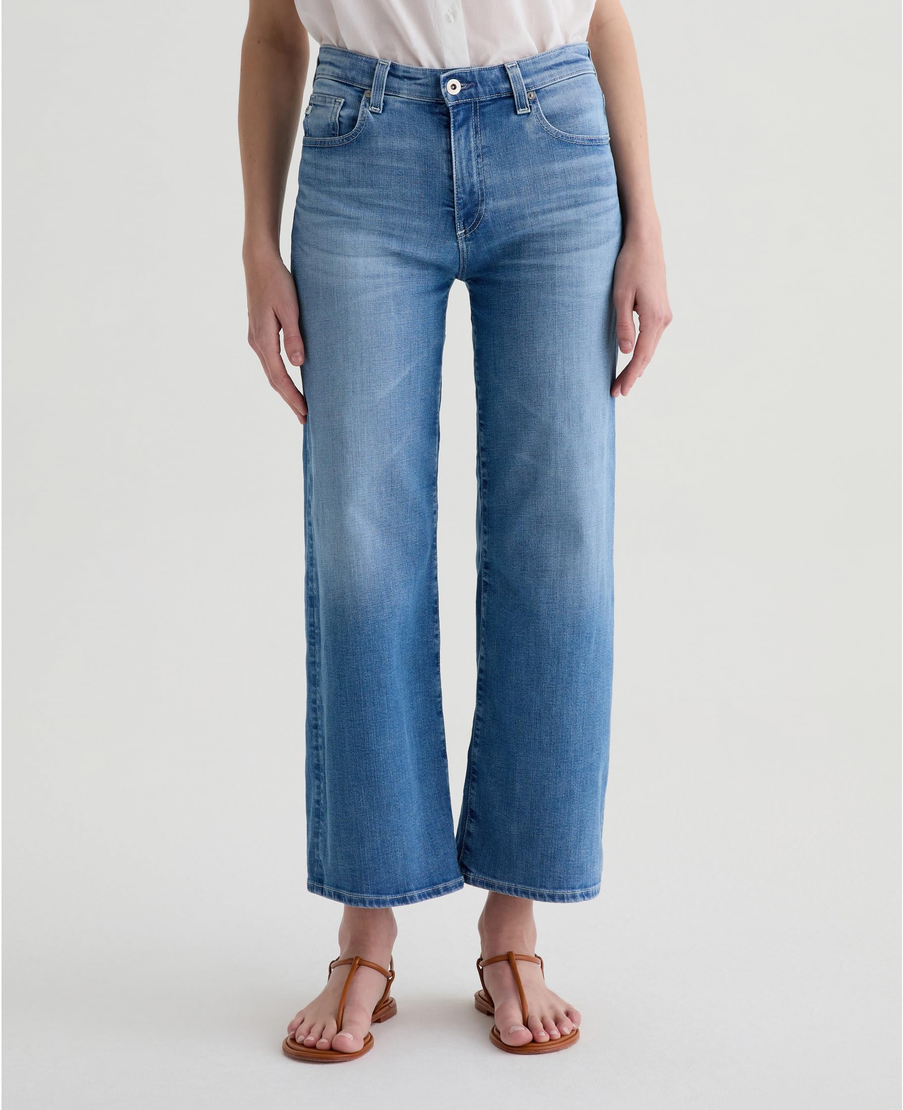 

Джинсы AG Jeans Saige Mid-Rise Wide Leg in Oceanic, Oceanic