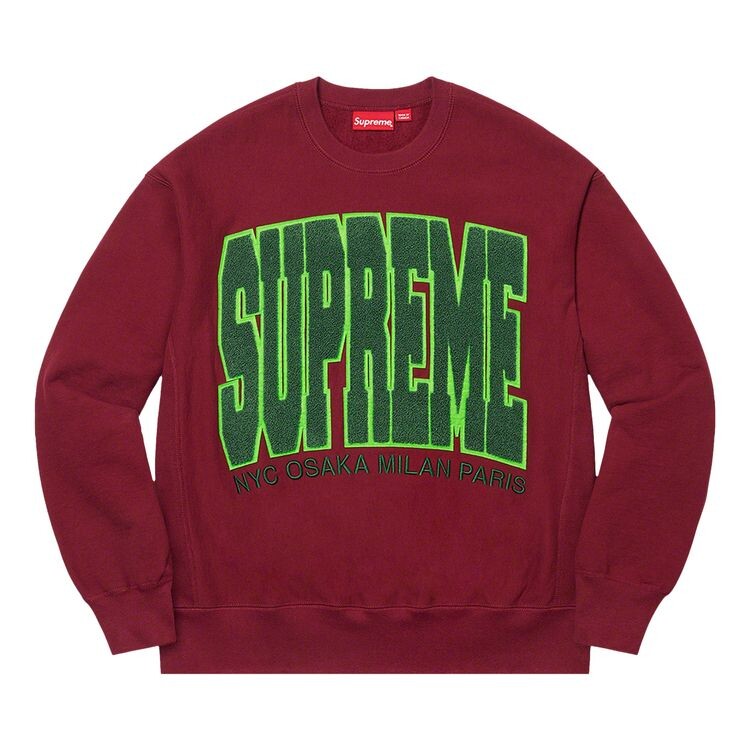 

Толстовка Supreme Cities Arc Crewneck Cardinal, красный