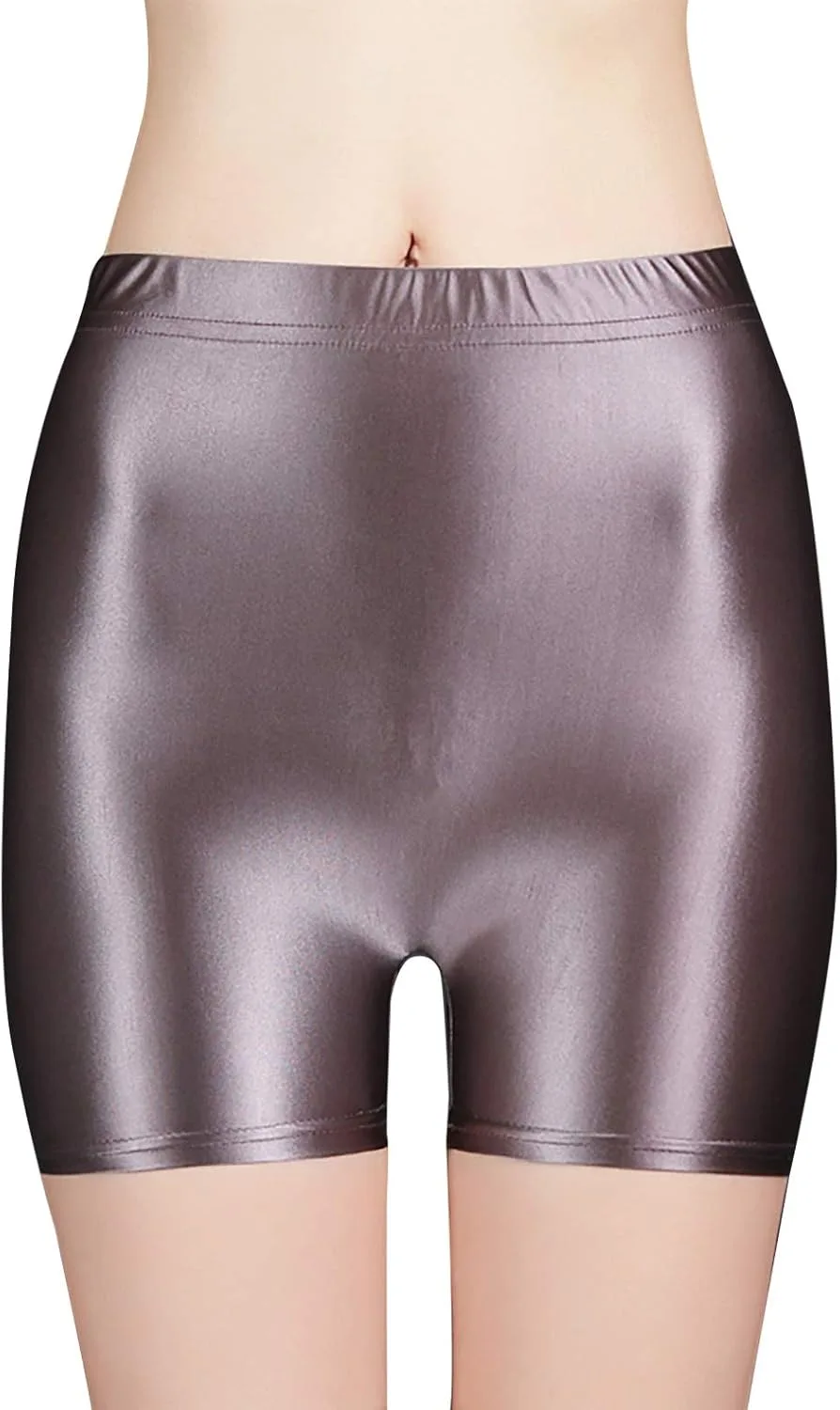 

Женские блестящие глянцевые активные шорты-леггинсы High Waisted YONGHS