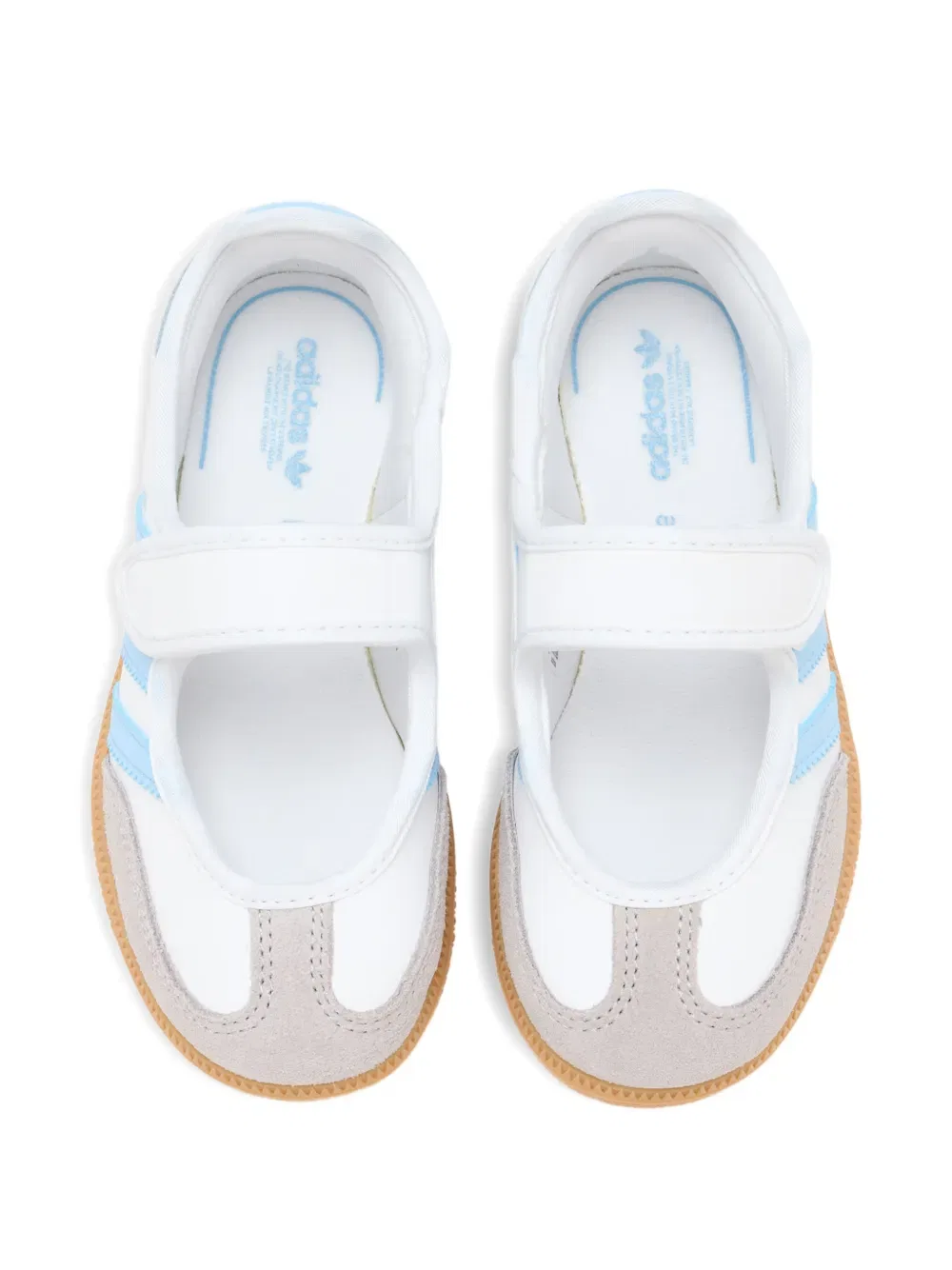 Балетки Samba с ремешком на липучке Adidas Kids, белый — фото 3