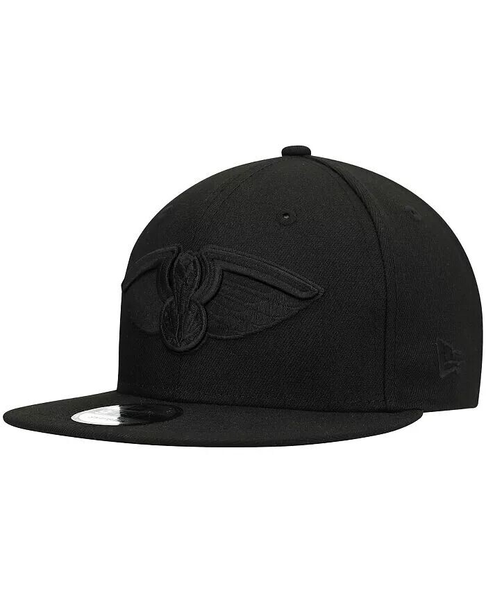 

Мужская кепка New Orleans Pelicans Black On Black 9Fifty Snapback New Era, черный