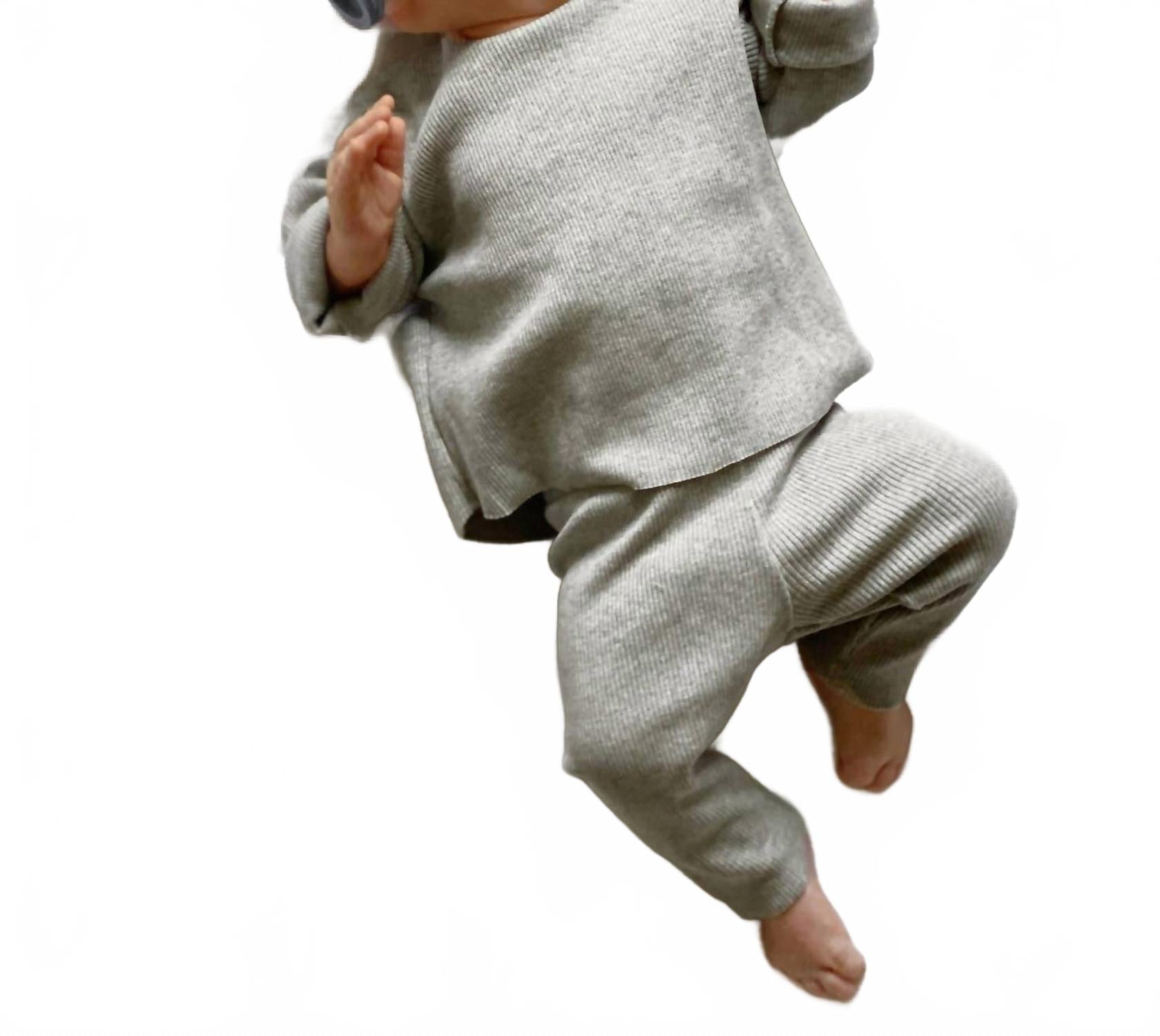 

Детские ребристые леггинсы светло-серого цвета A Basic Brand