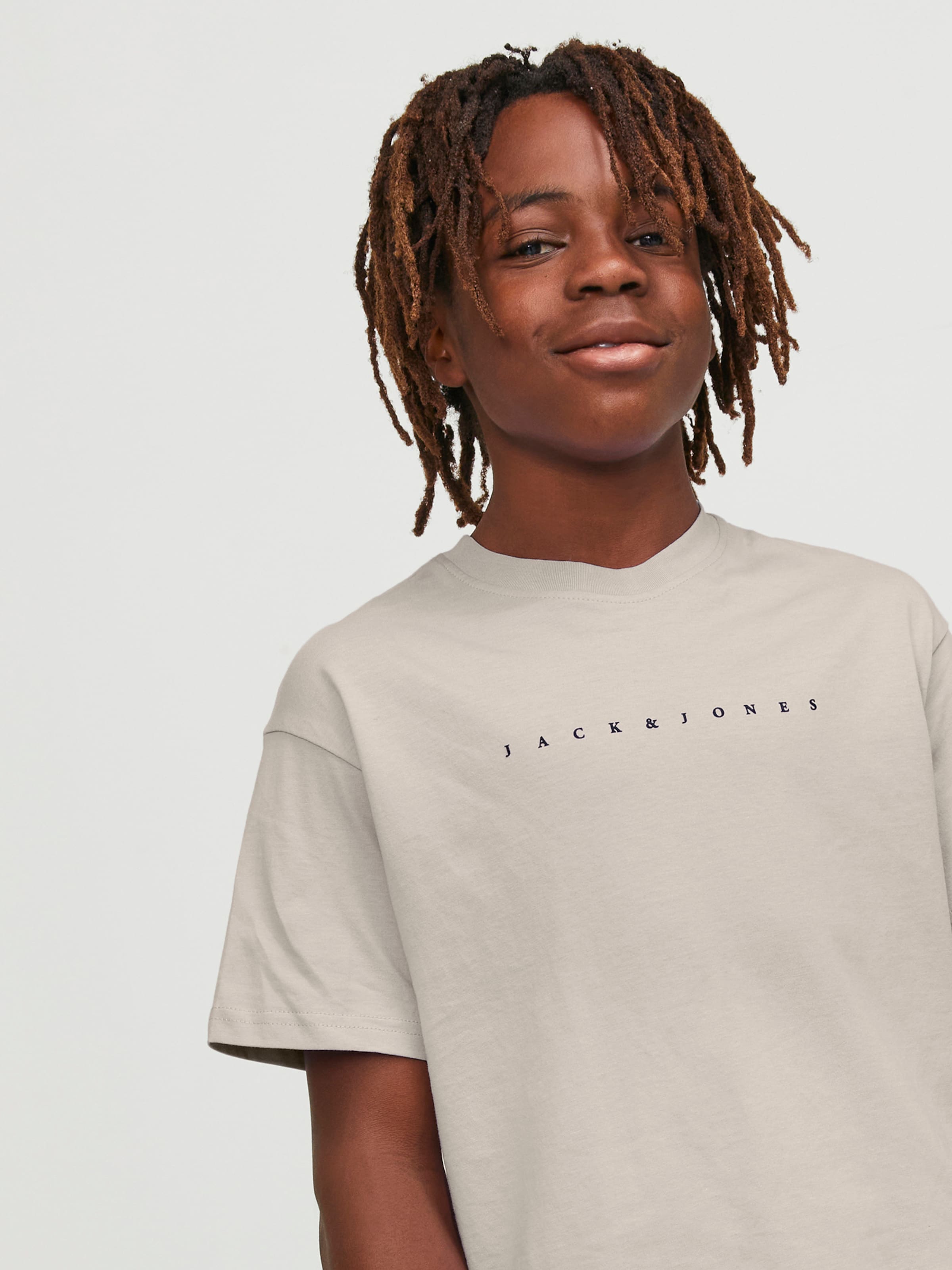 Jack & Jones Junior Футболка 'JJESTAR' в цвете Kitt — фото 4