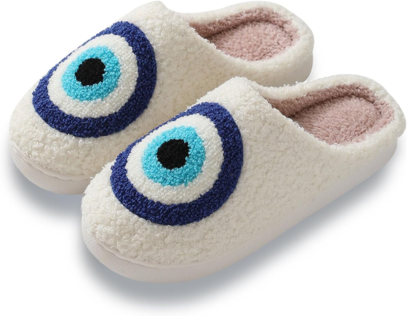 

Рождественские тапочки Titype, милые праздничные тапочки, теплые домашние тапочки для женщин и мужчин, пушистые тапочки для улицы и дома, тапочки для спальни, домашняя обувь для дам, Evil Eyes