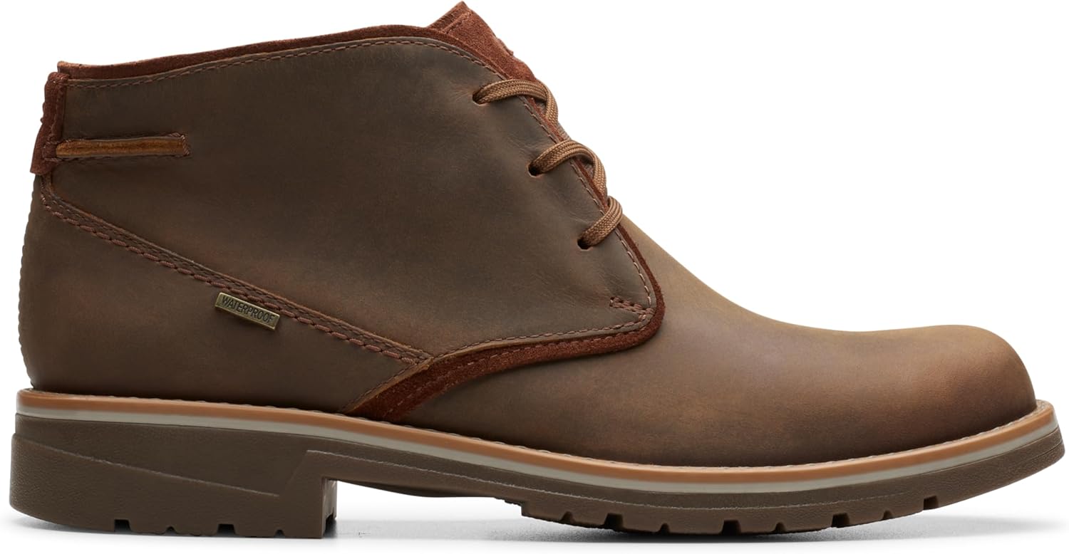 Мужские водонепроницаемые ботинки Clarks Morris Peak, Beeswax Leather — фото 2