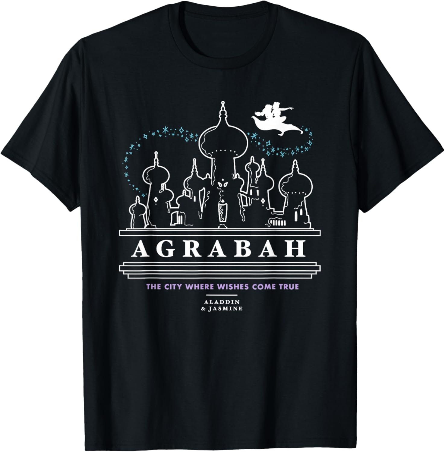 

Футболка Disney Aladdin Aglava Wishes Come True Town, черная