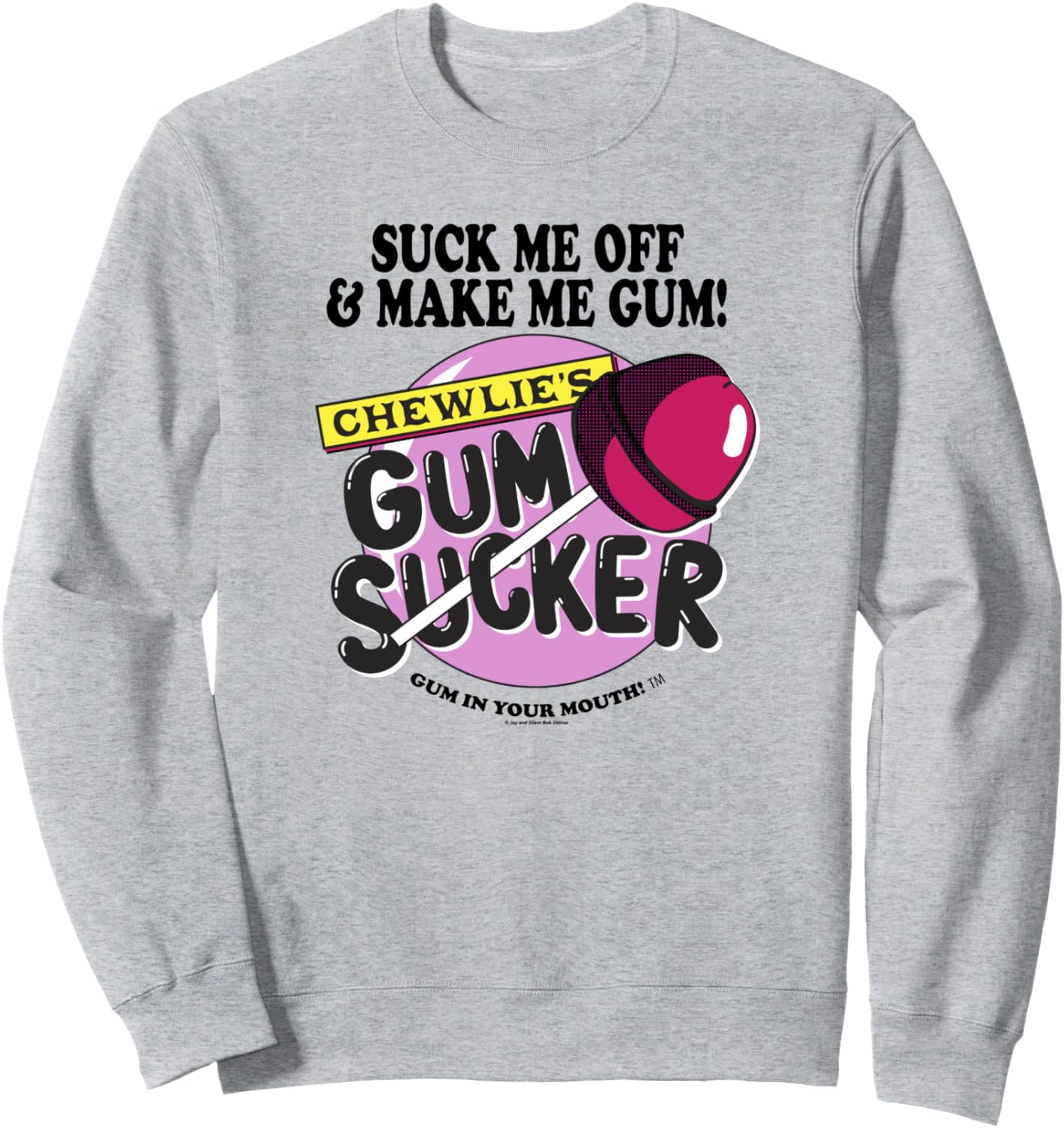 

Толстовка с логотипом Chewlie's Gum Sucker из фильма «Клерки III», серая Clerks