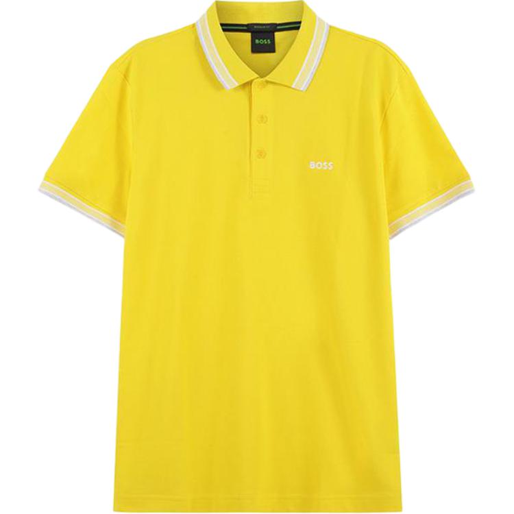 

HUGO BOSS Футболка-поло мужская ярко-желтая, Желтый, HUGO BOSS Футболка-поло мужская ярко-желтая