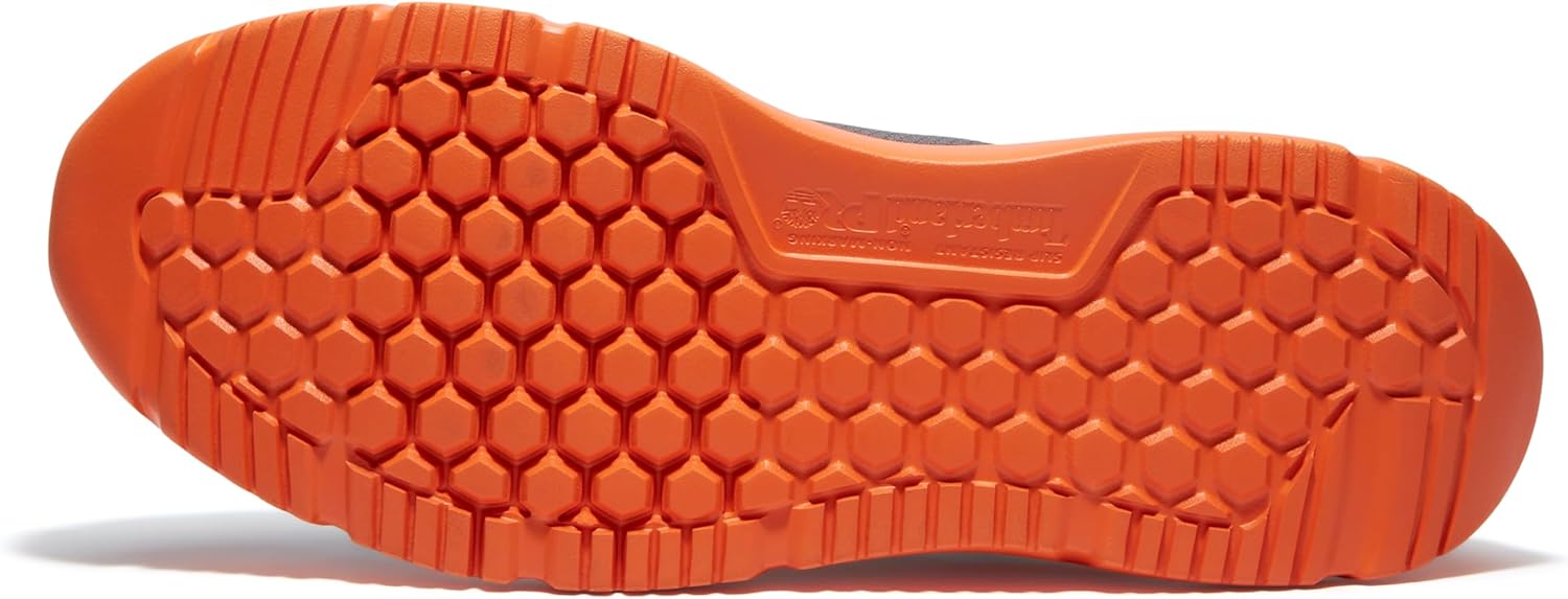Timberland PRO мужские рабочие кроссовки Intercept со стальным мыском, Dark Grey/Orange — фото 4