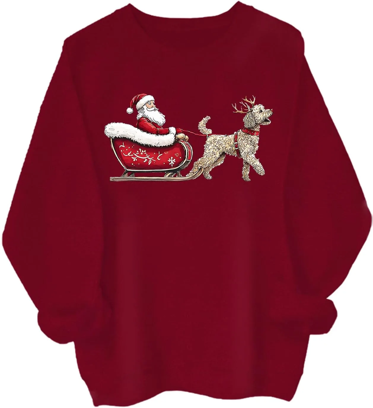 

Толстовка с золотистым ретривером и Санта-Клаусом CLOFDIR