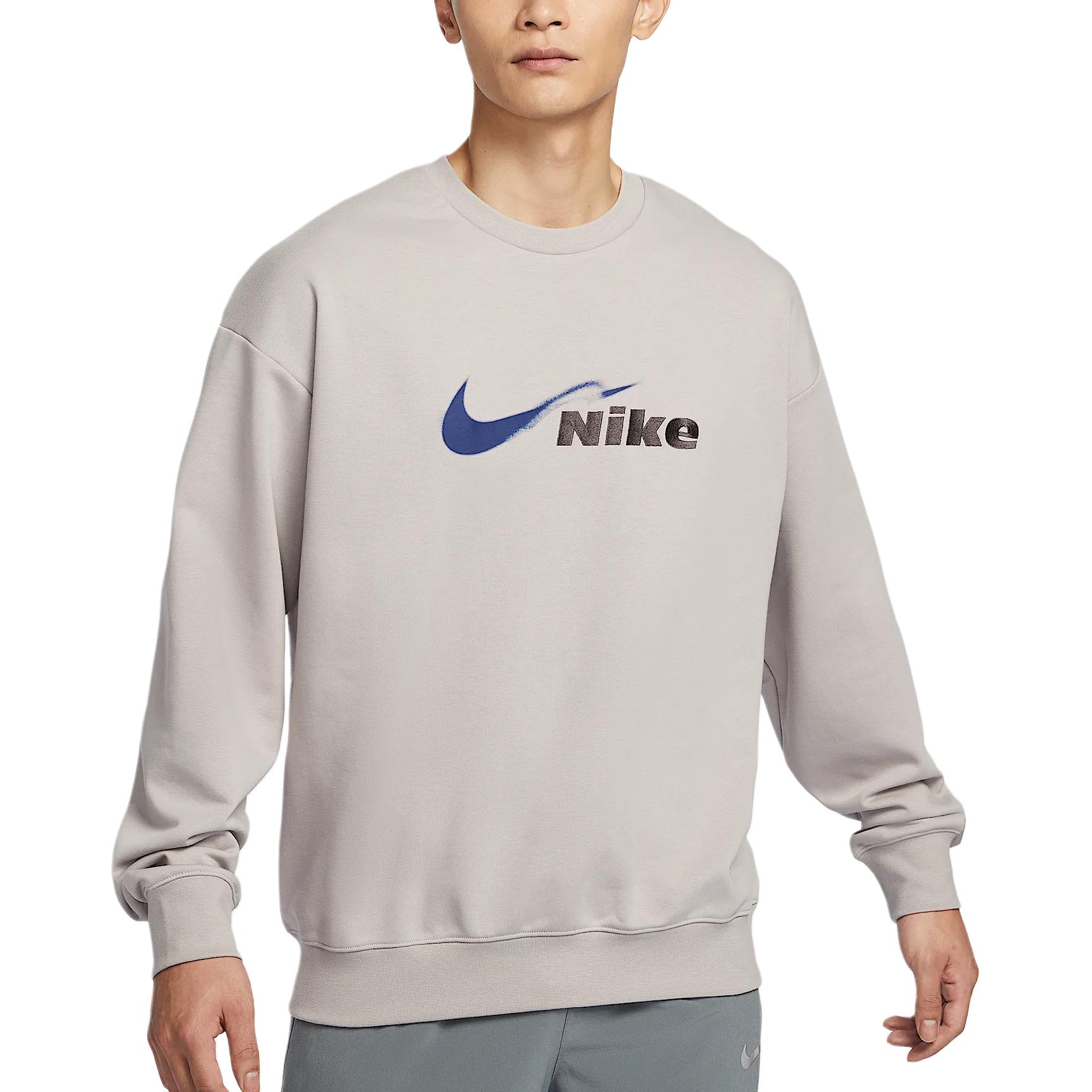 

Nike Толстовка dri fit track club мужская в стиле преппи цвет gray/blue cavity размер medium