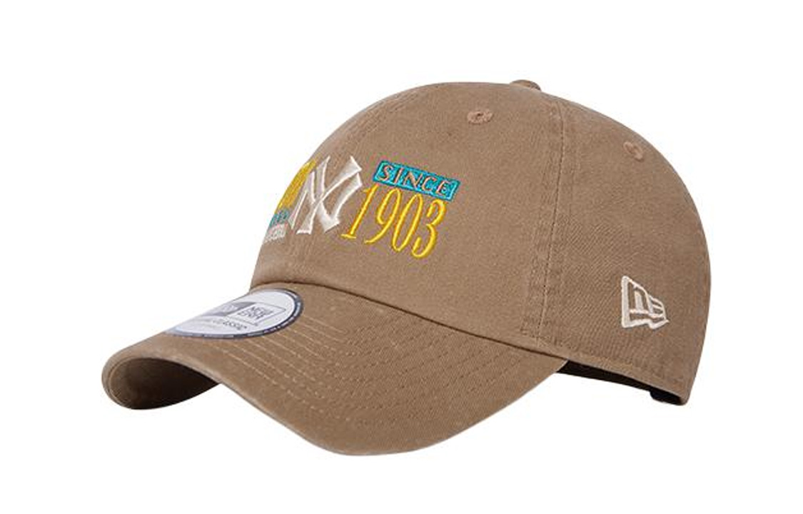 

New Era Хлопковая бейсболка унисекс цвета хаки тёмно-коричневый синий, Khaki