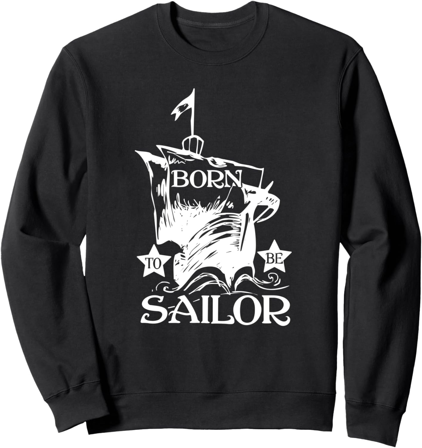 

«Рожден быть моряком» - забавная толстовка с изображением моряка, черная Born To Be Sailor, Черный, «Рожден быть моряком» - забавная толстовка с изображением моряка, черная Born To Be Sailor