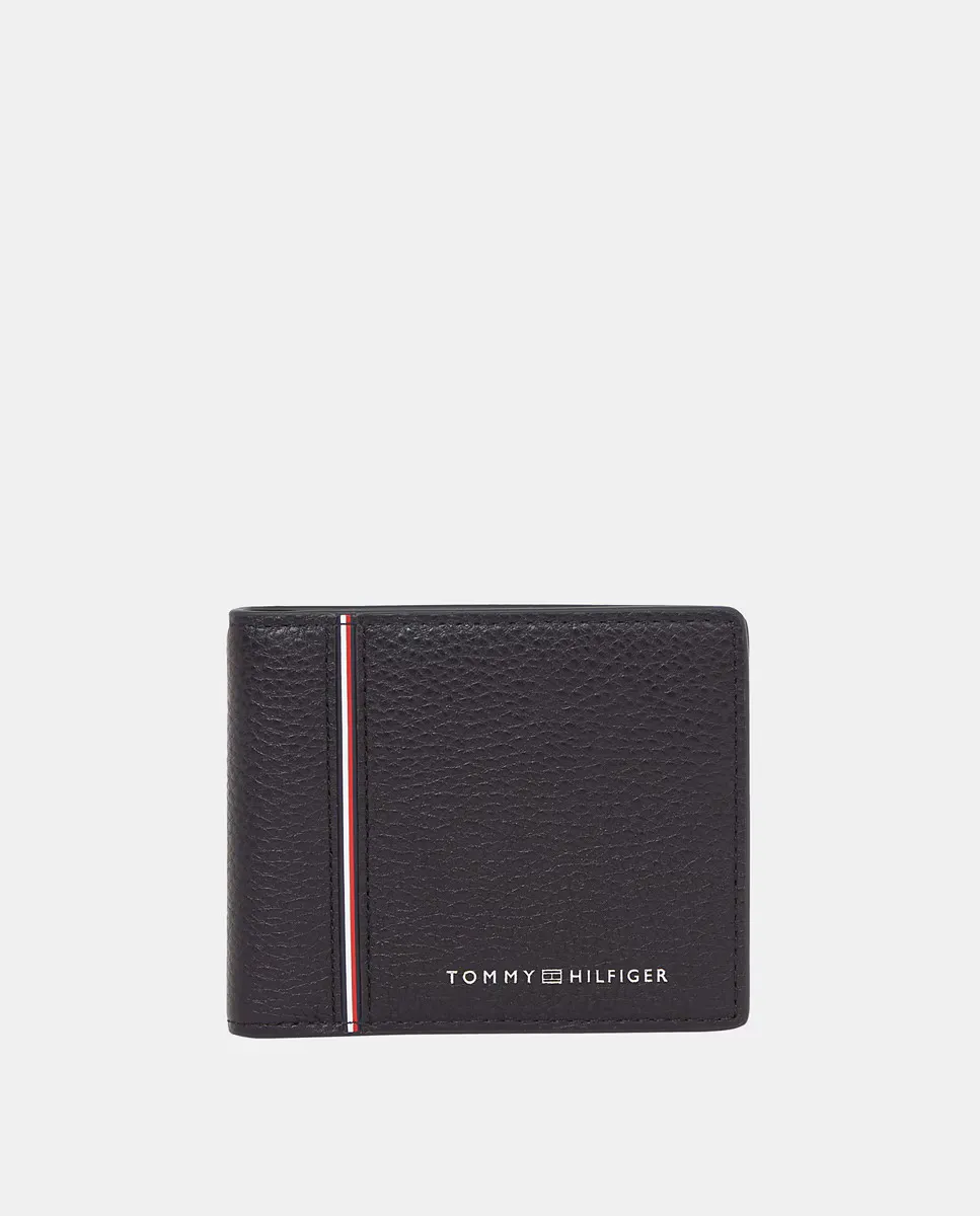 

Мужской черный кожаный кошелек Tommy Hilfiger
