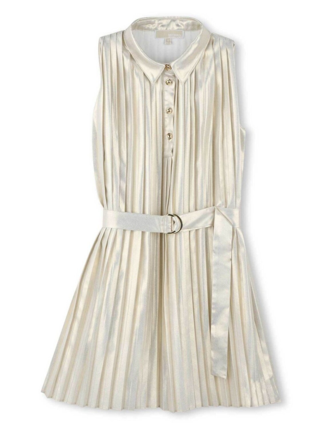 

Michael Kors Kids плиссированное платье с поясом, золотой