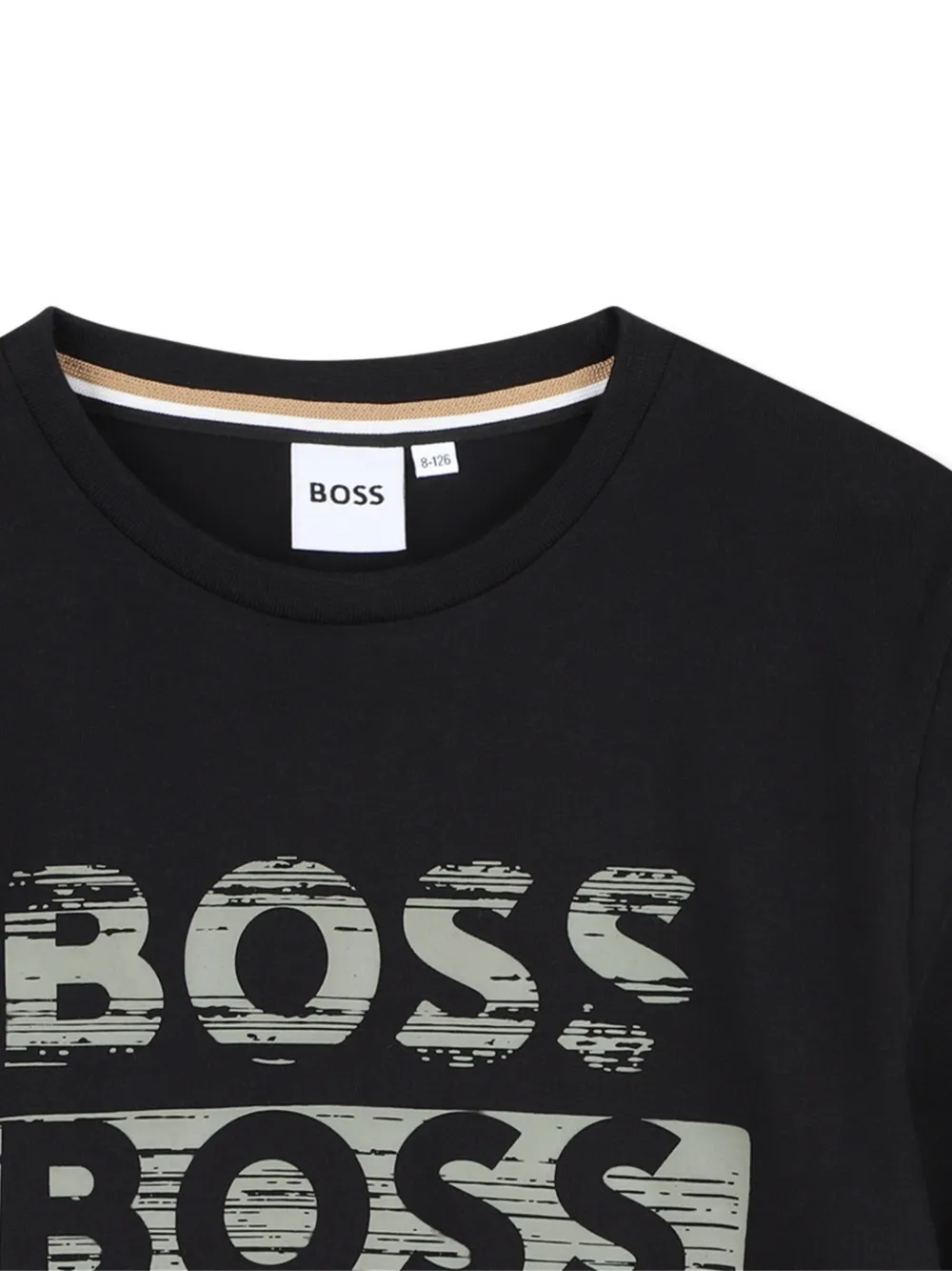 Футболка с короткими рукавами BOSS Kidswear, черный — фото 3