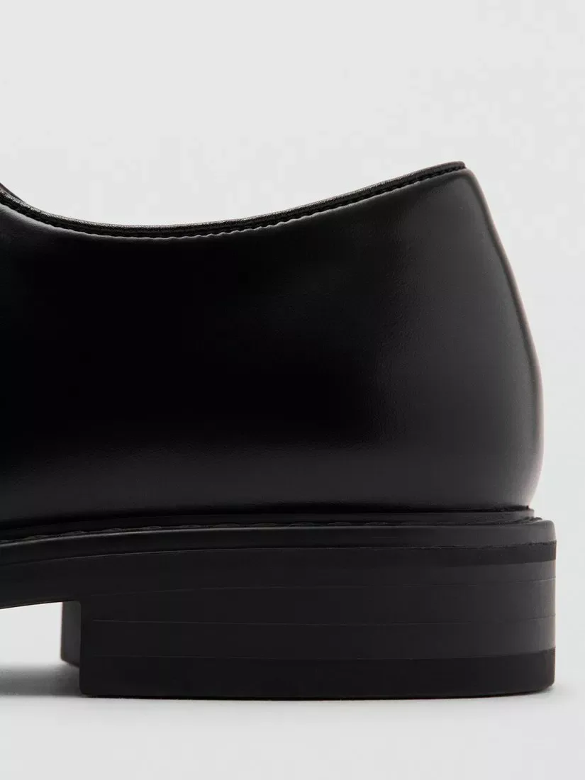 Парижские туфли-дерби из искусственной кожи Mango, Black — фото 3