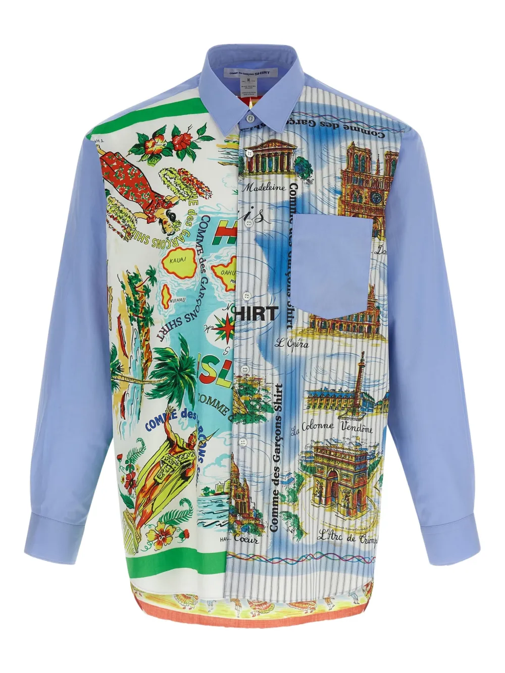 

Рубашка из хлопка с принтом Comme Des Garçons Shirt, синий