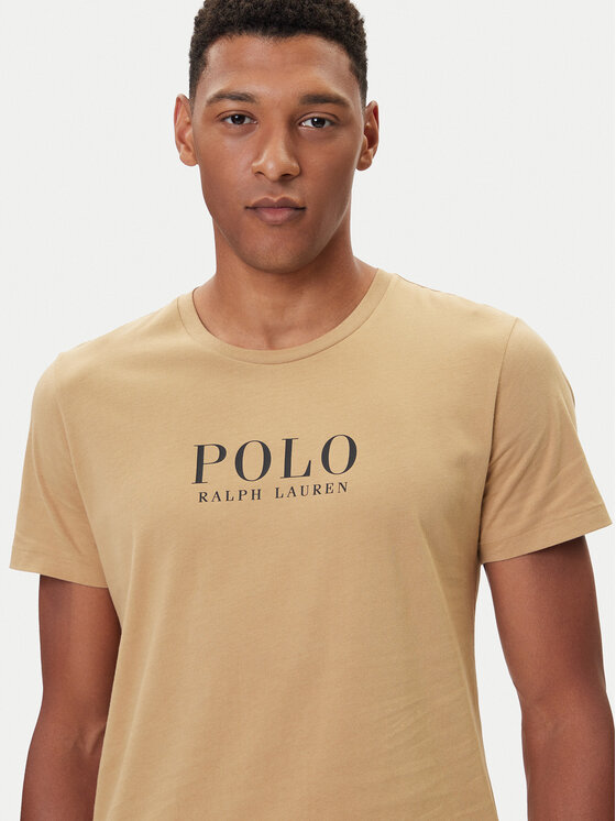 Футболка regular fit 714899613023 Polo Ralph Lauren, бежевый — фото 4