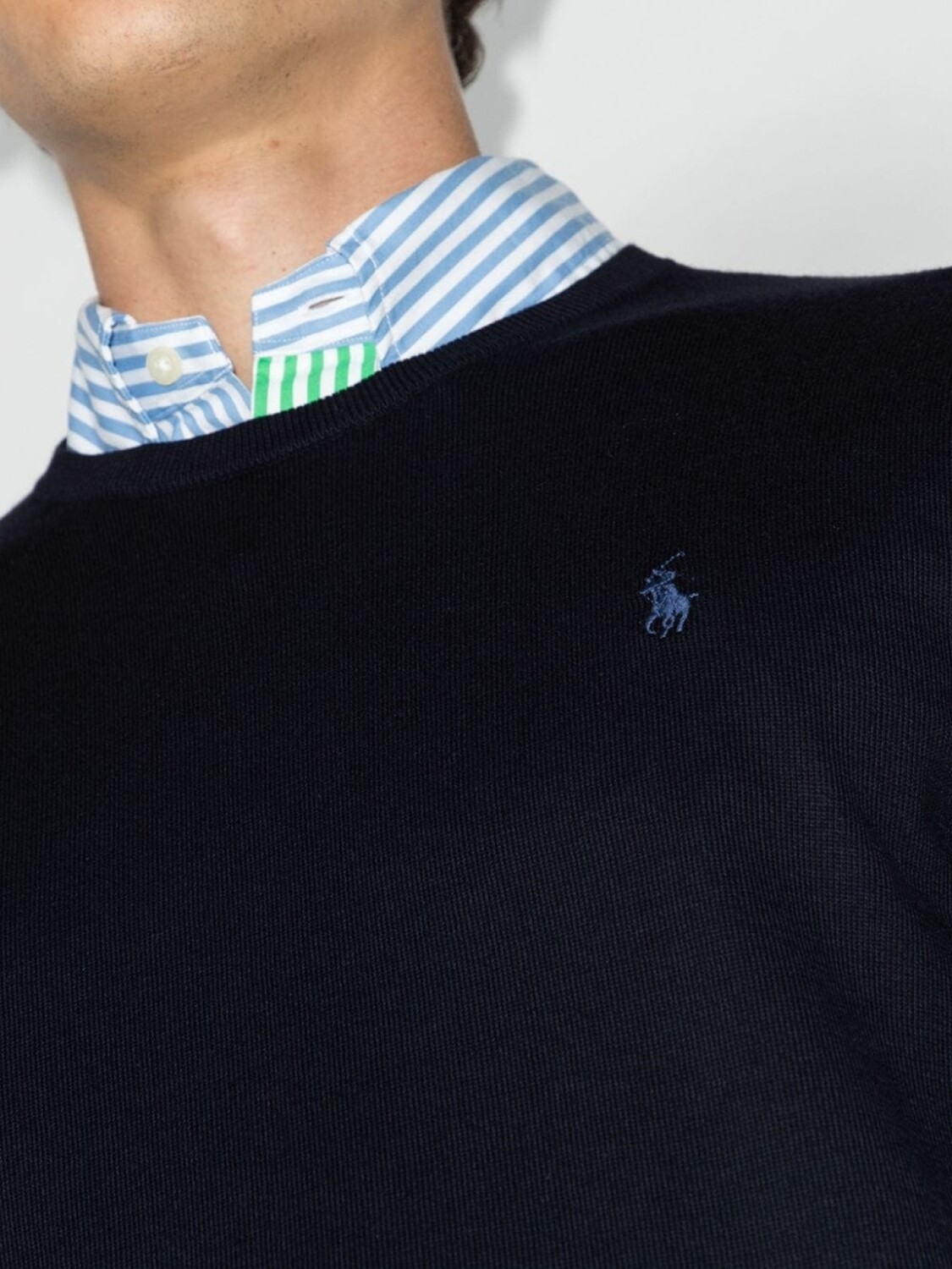 Polo Ralph Lauren джемпер с круглым вырезом и логотипом, синий — фото 3