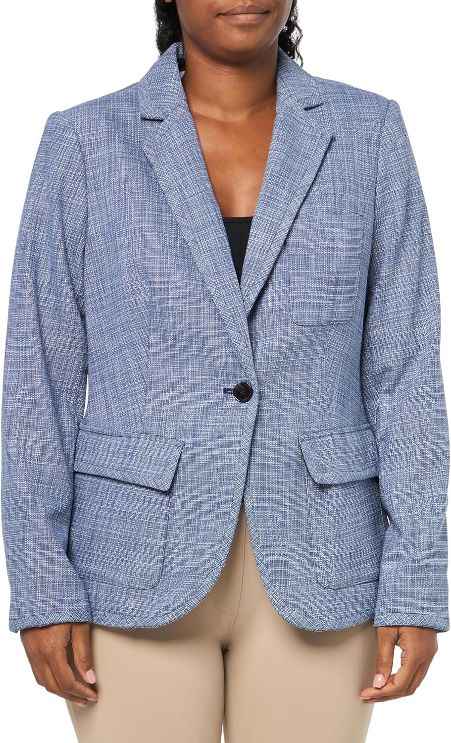 

Женская куртка Tommy Hilfiger на одной пуговице с принтом в спортивном стиле, Navy Multi