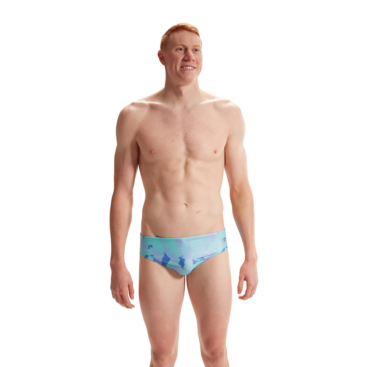 

Мужские плавки для плавания Speedo Allover Digital Brief с боковым швом 8 см, небесно-голубой