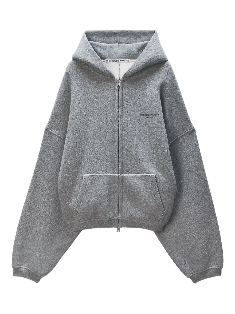 

Худи на молнии Alexander Wang, серый
